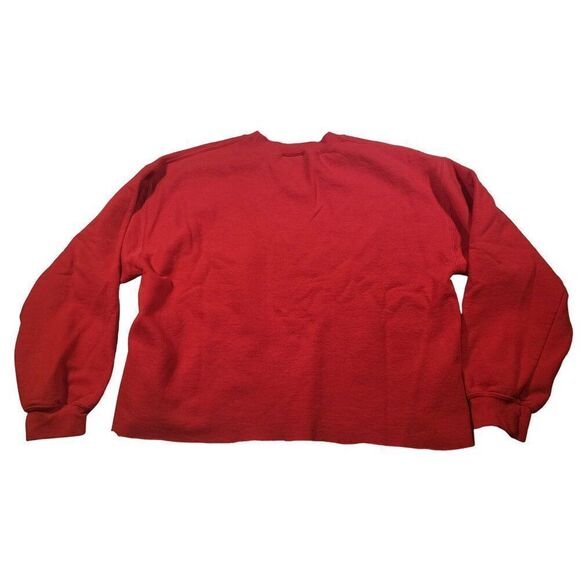 Liverpool Soccer Sweatshirt Women Sz L Reworked Big Graphic Red - Picture 6 of 6